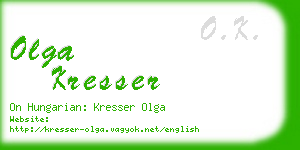 olga kresser business card